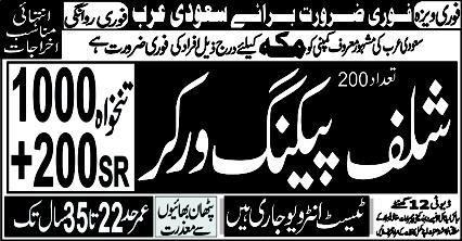 Shelf Packing Workers