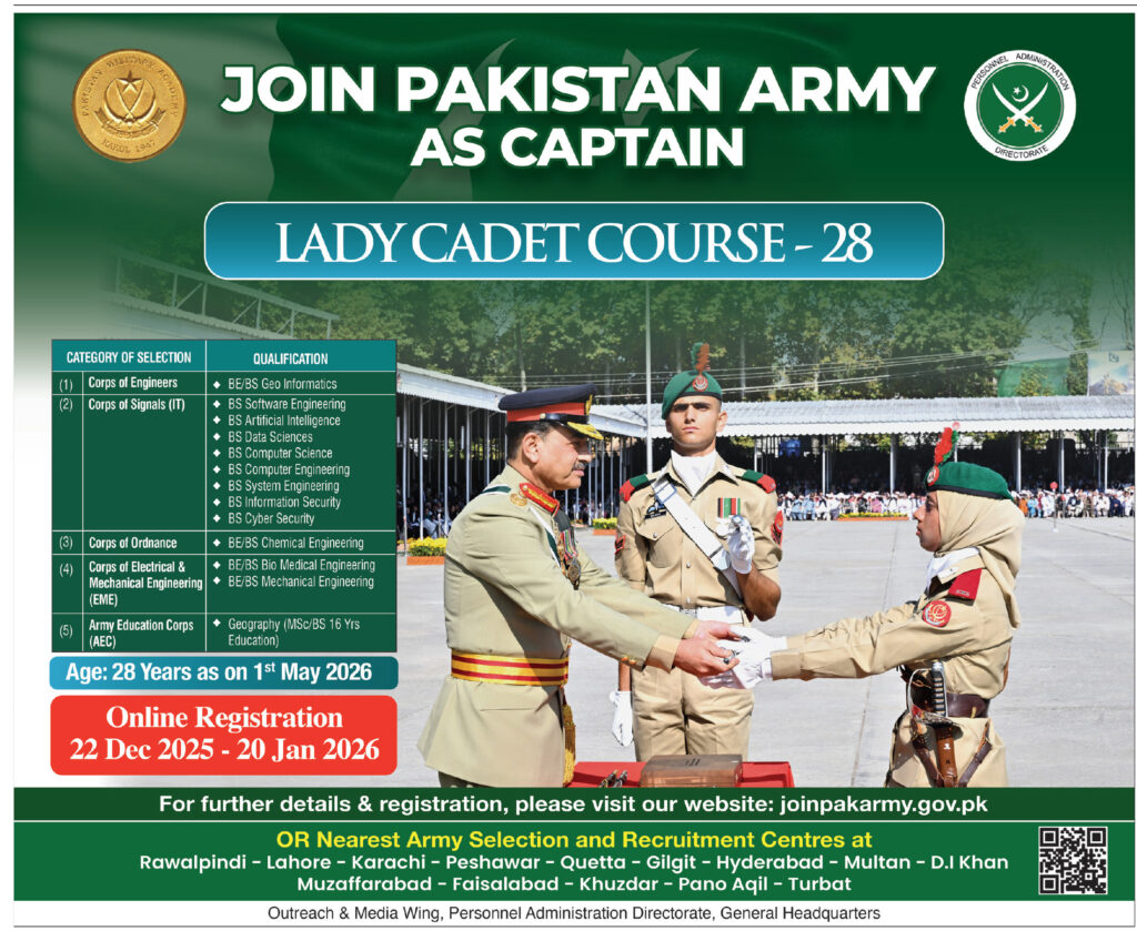 Pakistan Army Vacancies in Karachi 