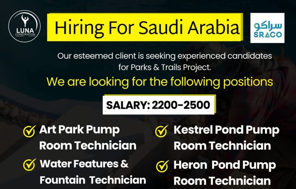 Petrol Pump Staff Required in Saudi Arabia