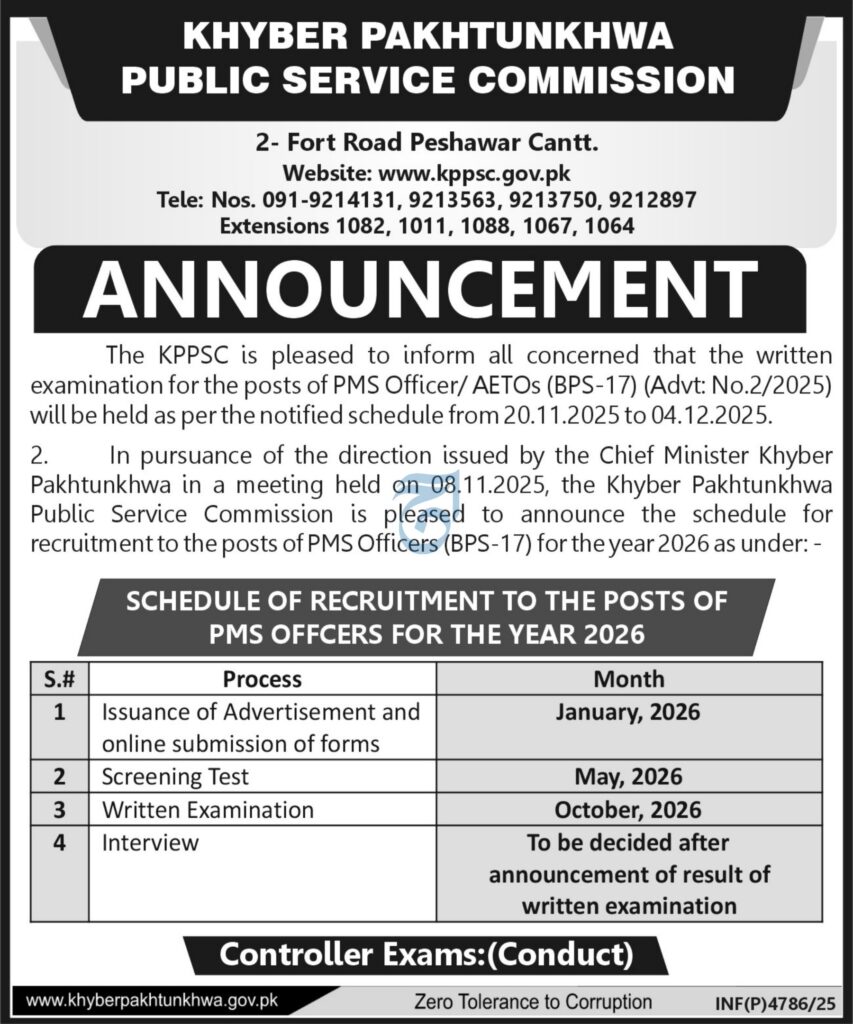  Khyber Pakhtunkhwa Public Service Commission
