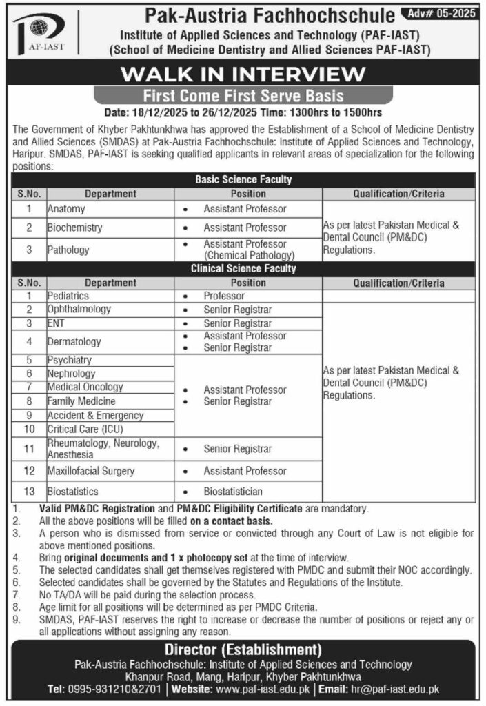 Pak Austria Government Jobs 