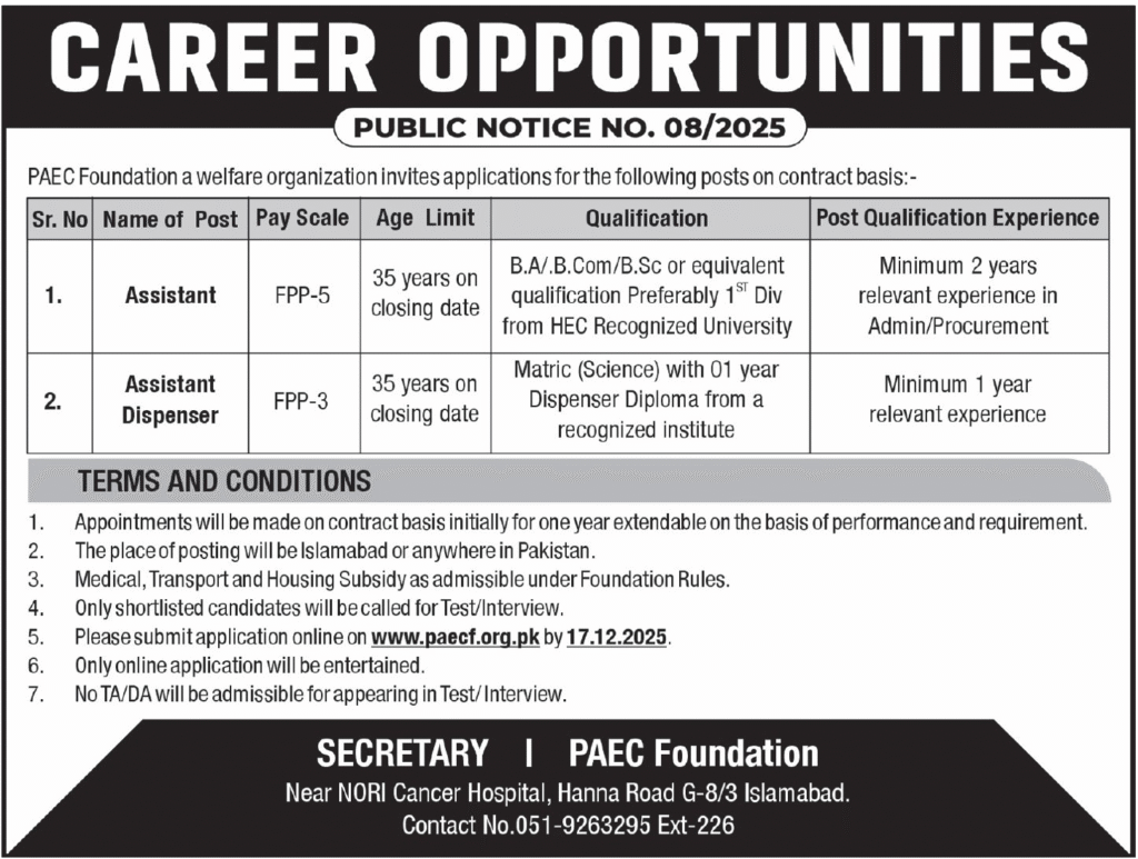 government jobs in islamabad