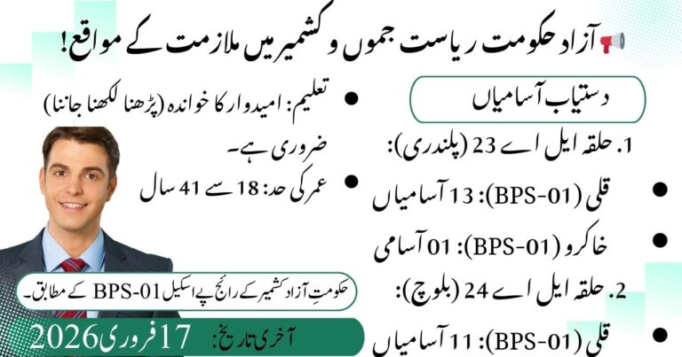 Government of AJK – Public Works Department Job Openings