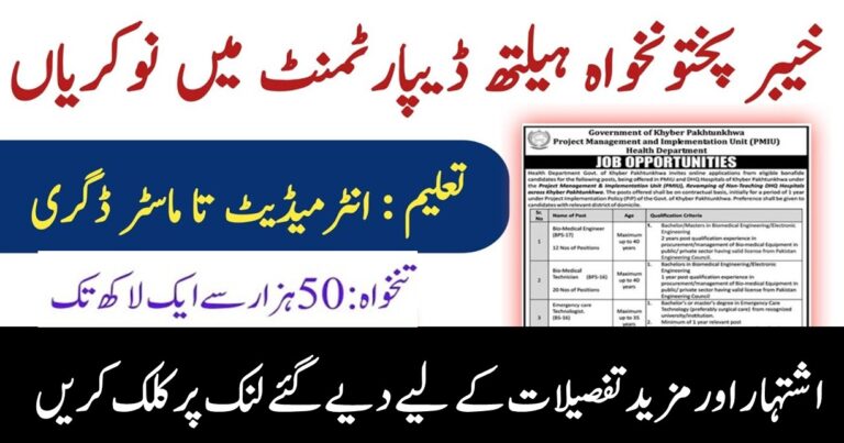 Jobs in Quetta – Health Department (KP)
