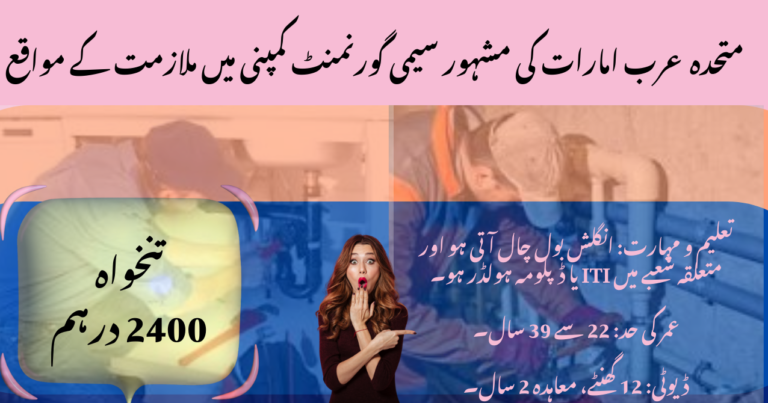 Urgent Job Vacancies for GCC Return Candidates in UAE (Semi-Government Company) 2026