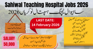 Sahiwal Teaching Hospital Jobs 2026 for Junior Technician
