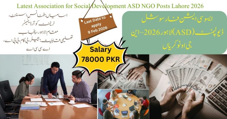 Association for Social Development (ASD) Jobs 2026 – Lahore